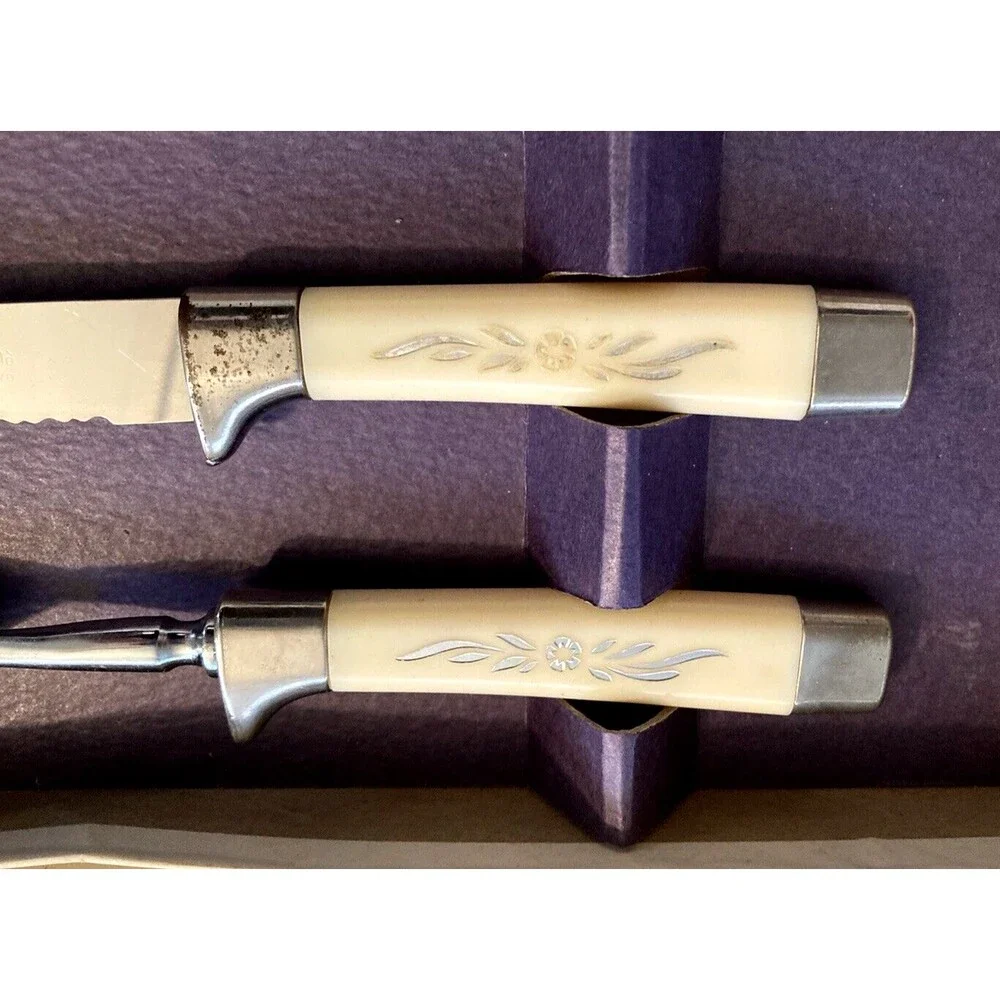 Vintage Emdeko Sheffield England Cutlery Set Desert Flower Stainless Steel